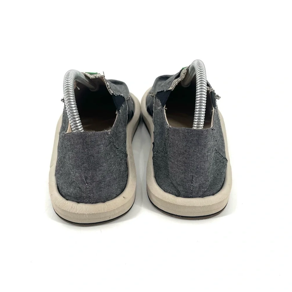 SANUK Pick Pocket TX Sidewalk Surfer Chambray Gray Slip On Loafer Shoe